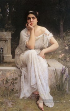  realistisch kunst - Meditation 1899 realistische Porträts Mädchen Charles Amable Lenoir